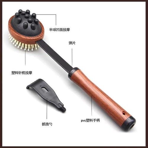 原德二代按摩捶按摩锤子敲打锤木质敲背锤按摩棒颈椎按摩器健身锤 - 图2