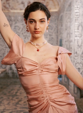 Simple Rituals汪苏泷同款意大利威尼斯手工粉色爱心琉璃女手链