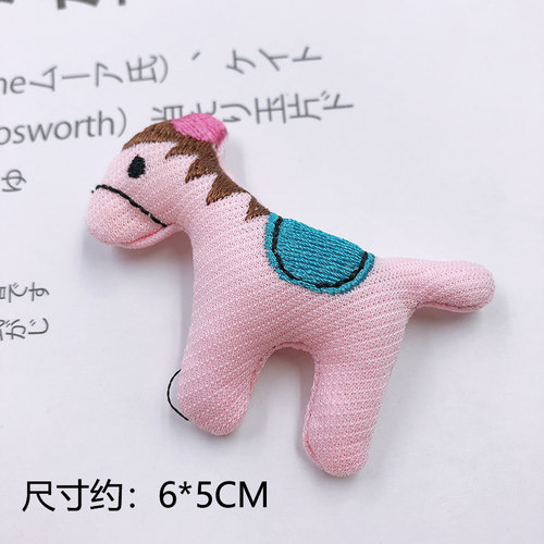 新品布艺材料海豚 蜜蜂小熊 糖果 小马DIy手工配件儿童发夹发绳 - 图3
