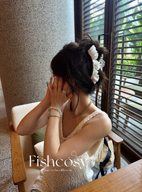 又仙又美！韩国新品 弯月形超大蕾丝发抓抓夹 多发量！独家首发