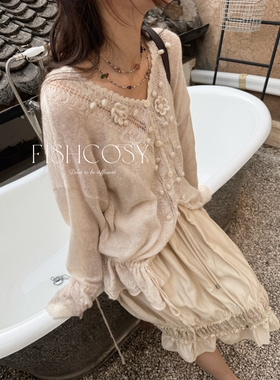 绝美春意 实拍图 天然彩石 双层长项链 韩国2026新品 夏威夷人鱼