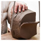 Stainless steel clay board for making glaze tools
