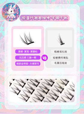 艾可熙儿免胶水单簇自然