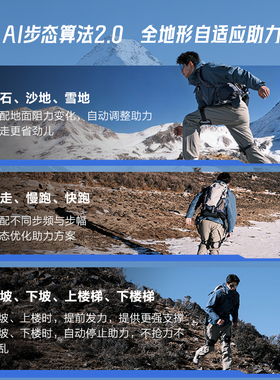【新品】海尔外骨骼机器人W2老年人可穿戴式电动助力行走器爬山