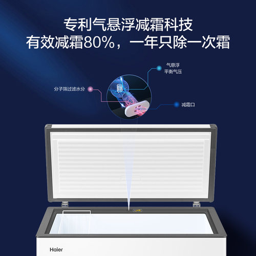 【新品】海尔300升家用两用冷冻小型冰箱冰柜大容量商用冷藏冷柜 - 图1
