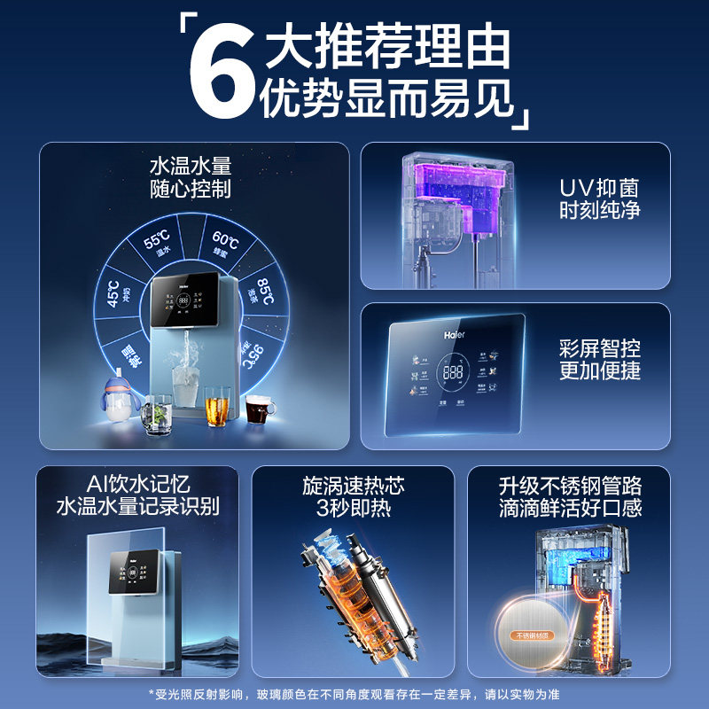 海尔管线机壁挂式家用直饮机餐边柜即热饮水机加热一体机大屏2303,淘宝优惠券,粉丝福利购,淘宝优惠卷