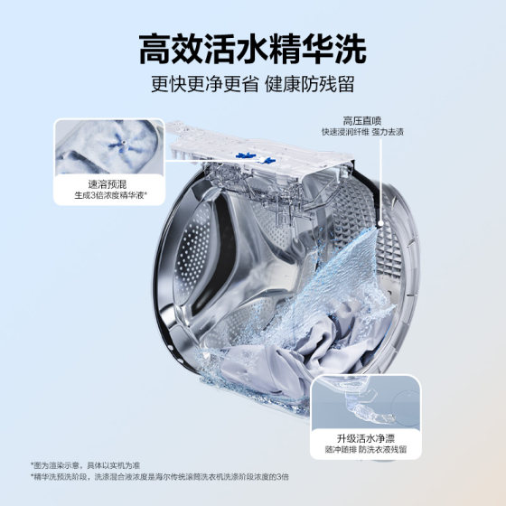 Haier new drum washing and drying set washing machine household fully automatic dual engine heat pump 55dw