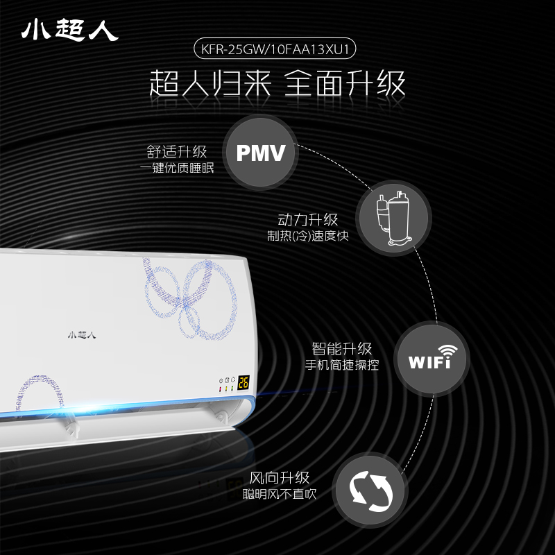 海尔出品 匹壁挂式家用空调挂机 1 10FAA13XU1 25GW KFR 小超人 海尔出品 匹壁挂式家用空调挂机 1 10FAA13XU1 25GW KFR 小超人