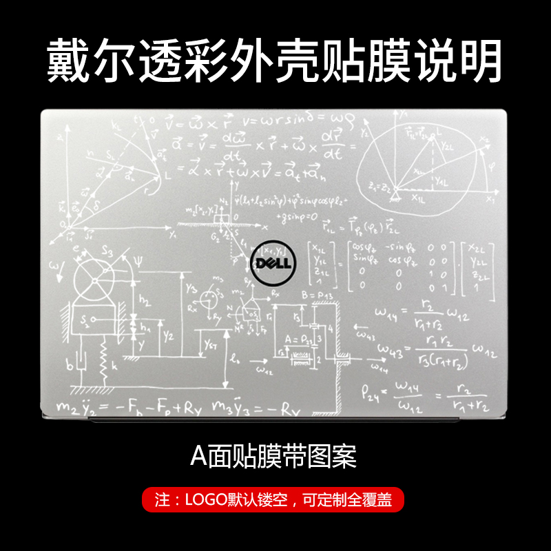 新款戴尔XPS13/XPS15透明白图贴膜9530 9520 9320 9315 9300 9310 9570 7390 9500 9510电脑贴纸外壳保护膜 - 图1