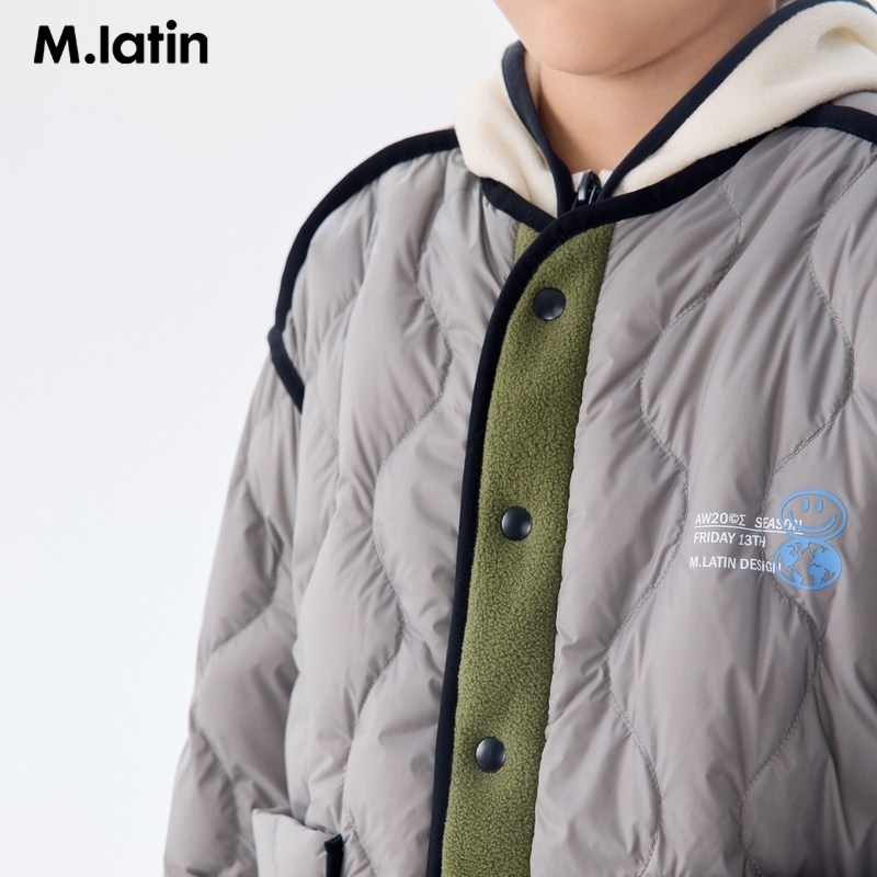 马拉丁【特柔羽绒】儿童羽绒夹克冬款男女童摇粒绒撞色轻薄羽绒服,淘宝优惠券,粉丝福利购,淘宝优惠卷