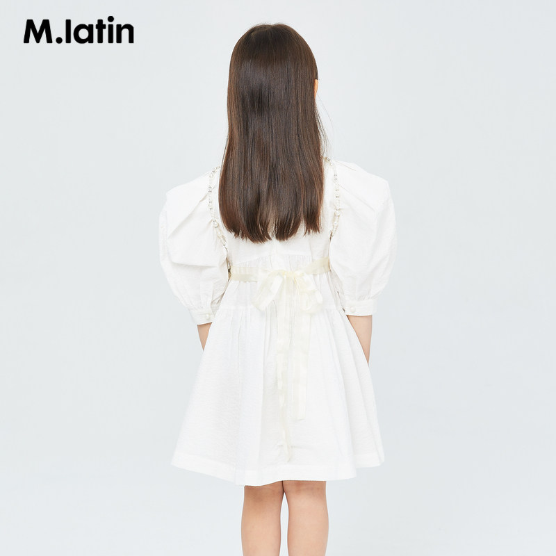 马拉丁大童女童夏装新款软网触感细腻轻柔廓形感连衣裙裙子,淘宝优惠券,粉丝福利购,淘宝优惠卷