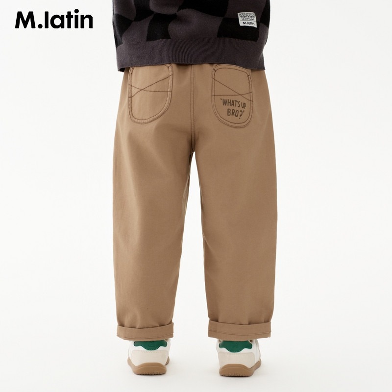 【商场同款】马拉丁童装裤子秋装男小童趣味装饰梭织长裤