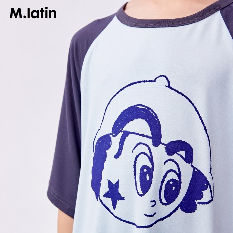 马拉丁童装儿童家居服夏新款男童女童大童趣味印花短袖T恤套装,淘宝优惠券,粉丝福利购,淘宝优惠卷