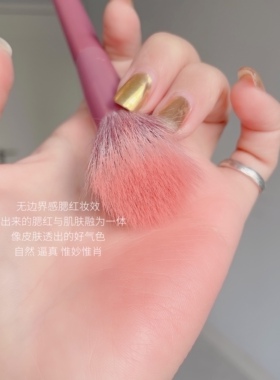 双层细光锋山羊毛点彩刷腮红刷
