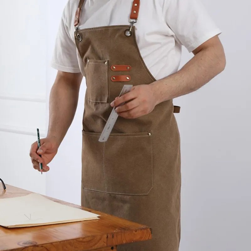 n Canvas Apron Home Kitchen Gardening Work Dress  Kitchen - 图1