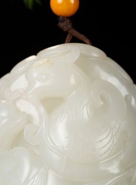 新疆和田玉黄皮白玉籽玉把件我如意58.3克玉器籽料玉石天然手把件