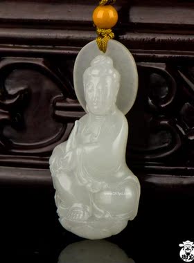 观音籽料挂坠新疆和田玉