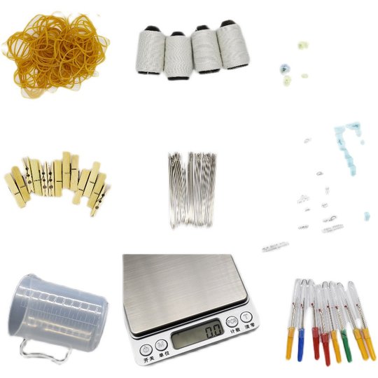 Diy commonly used binding wire glass ball bamboo clip grass wood dyeing