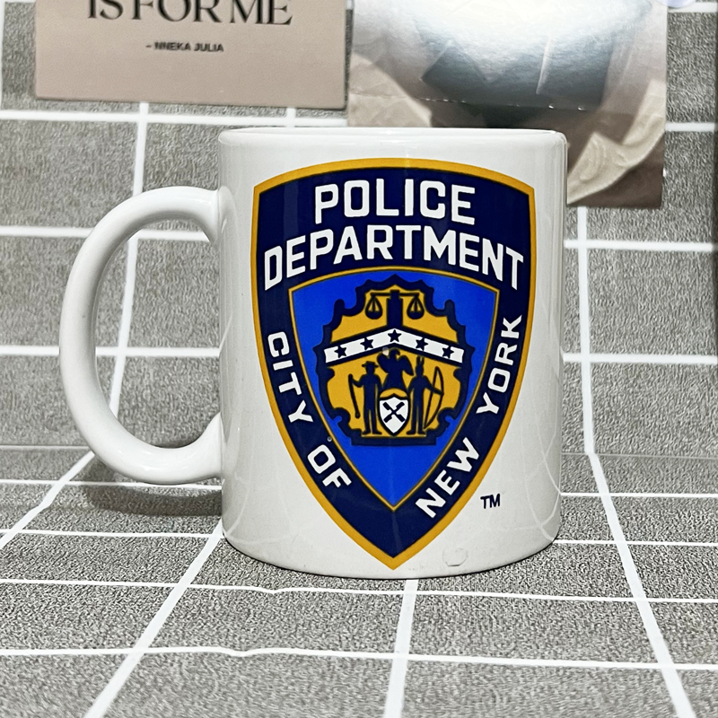 外贸原单正版美国纽约警察局NYPD纪念礼品马克杯陶瓷杯咖啡杯子潮 - 图0