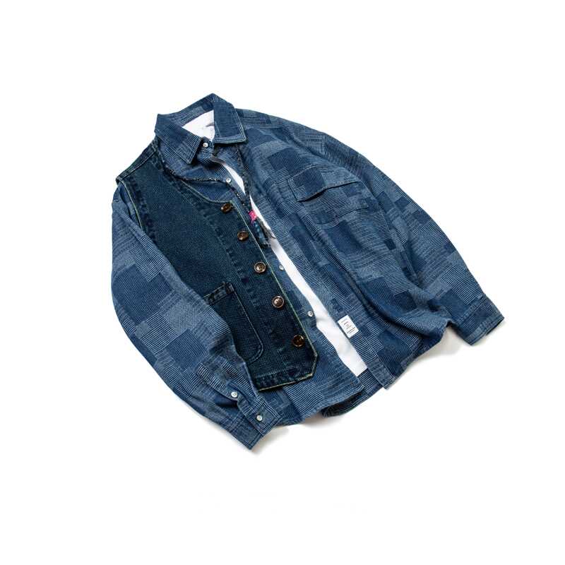 现货5折 KAPITAL JAPA平田衬衫衬衣春秋季男宽松格子长袖外套潮日 - 图2