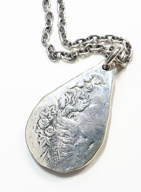 摩根币手工店铺限定水滴银饰吊坠