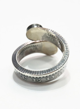 日本手工情侣银饰复古摩根戒指