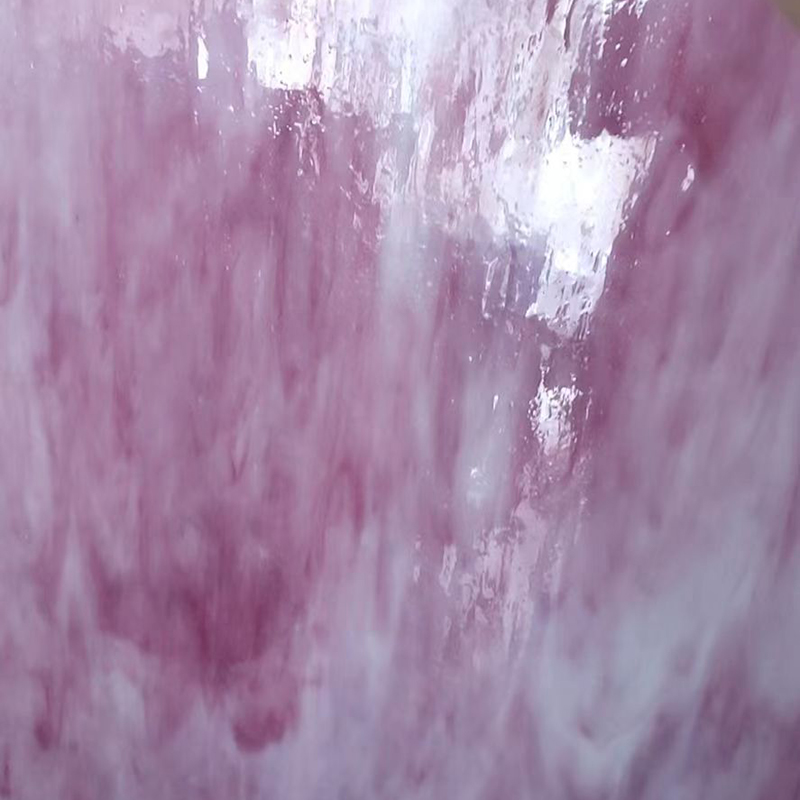 3MM粉色彩色透光玻璃云母片手工玻璃马赛克DIY锡焊原色玻璃片不规 - 图1