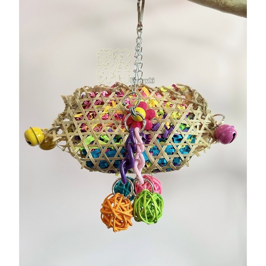 店主推荐鹦鹉益智用品缤纷竹编饺子撕纸玩具牡丹玄凤小太磨嘴玩具,淘宝优惠券,粉丝福利购,淘宝优惠卷