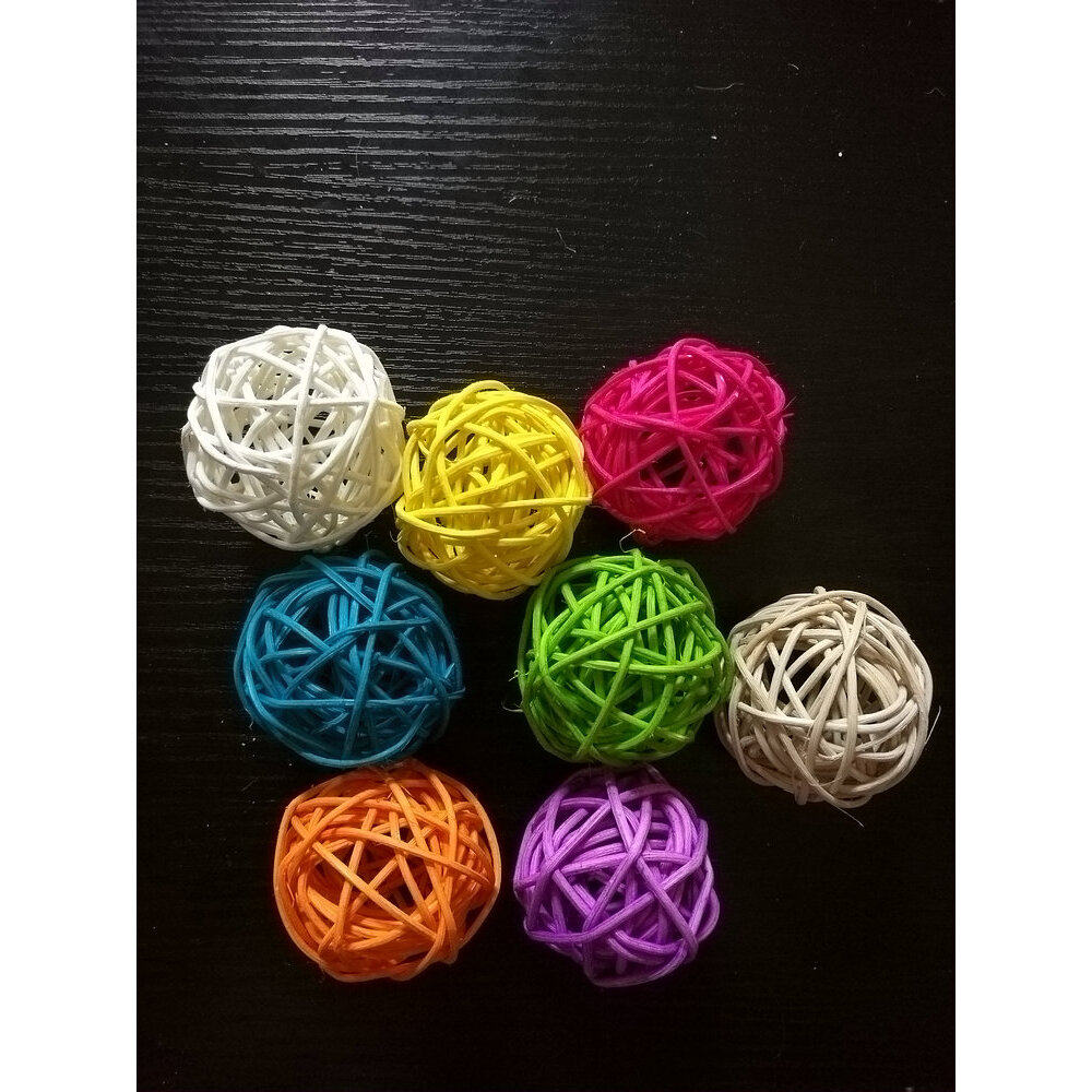 鹦鹉用品用具原色彩色藤球手拿啃咬玩具玄凤牡丹宠物鸟训练推荐,淘宝优惠券,粉丝福利购,淘宝优惠卷