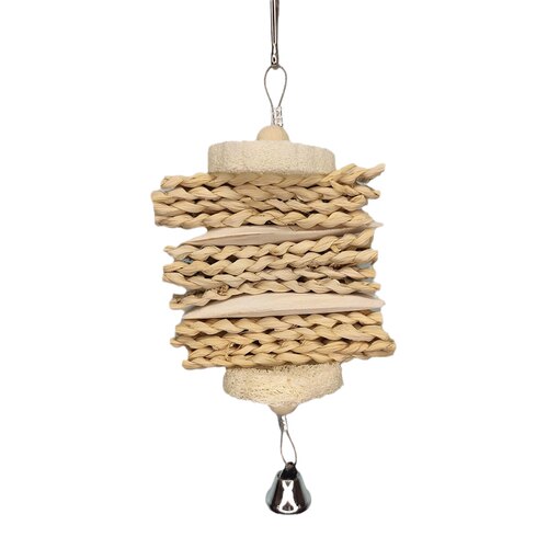 鹦鹉啃咬玩具补钙墨鱼骨啃咬串玉米皮丝瓜烙铃铛牡丹鹦鹉玄凤用品 - 图3