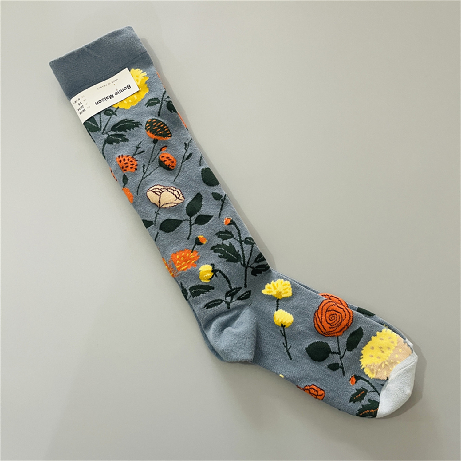 法国小众长筒袜趣味油画风女士四季款多巴胺彩色小腿袜网红潮袜子,淘宝优惠券,粉丝福利购,淘宝优惠卷