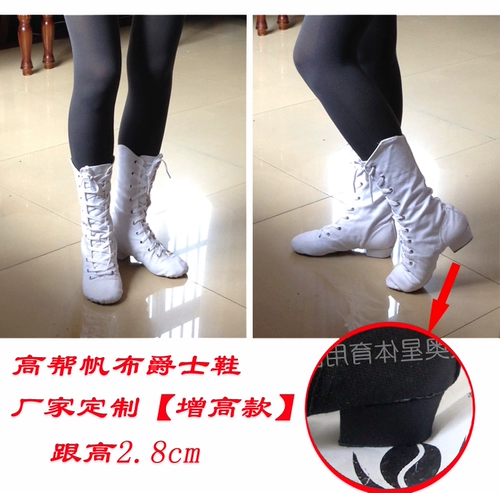 Увеличить высокий холст мягкие джазовые туфли современные танцевальные туфли квадратная танцевальная танце