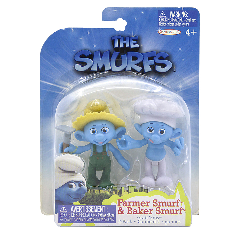 Jakks the smurfs动漫蓝精灵系列手办蓝爸爸厨师公仔摆件模型玩具-图2