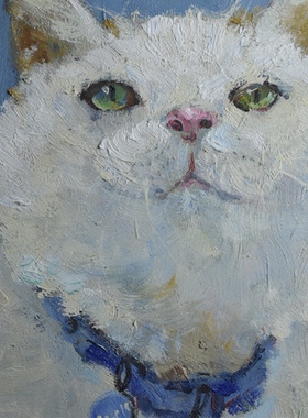 可定制原创油画胖猫现代风格收藏