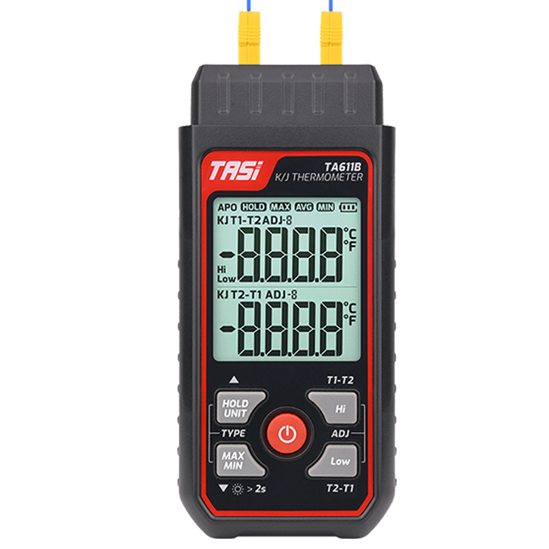 K型热电偶测温仪高精度接触式探头表面温度 TA611A/B双通道-图3