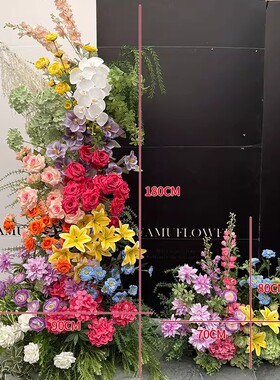 莫奈花园仿真花橱窗摆件高级感