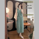 ຊຸດຜ້າປ່ານ jacquard ຮູບແບບຊ້ໍາ shawl collar shawl collar toothpick pleat shirt collar vest ສິ້ນດອກ