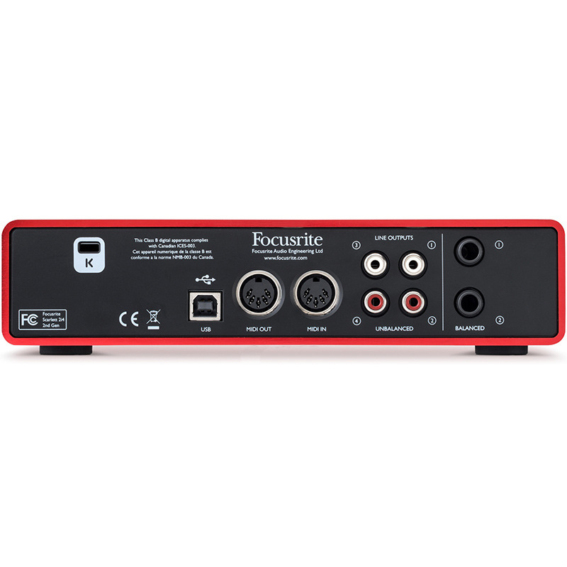 福克斯特Focusrite 2i4声卡二2代USB音频接口录音声卡包调K歌机架 - 图1