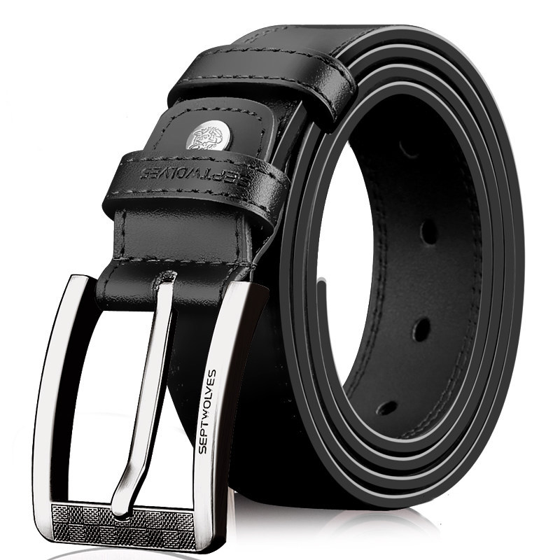 七匹狼真皮腰带 纯牛皮针扣 青年打眼裤带扣洞皮带男士配牛仔裤潮,淘宝优惠券,粉丝福利购,淘宝优惠卷