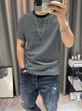 袖内搭上衣男士半截袖打底衫小衫