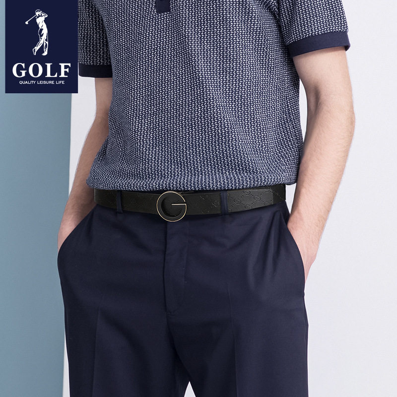 GOLF男士真皮皮带2025新款高档商务自动扣腰带年轻人时尚牛皮裤带,淘宝优惠券,粉丝福利购,淘宝优惠卷