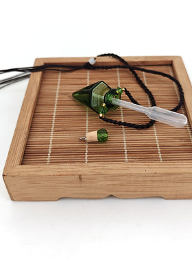 空琉璃精油瓶项链装香水朱砂毛发