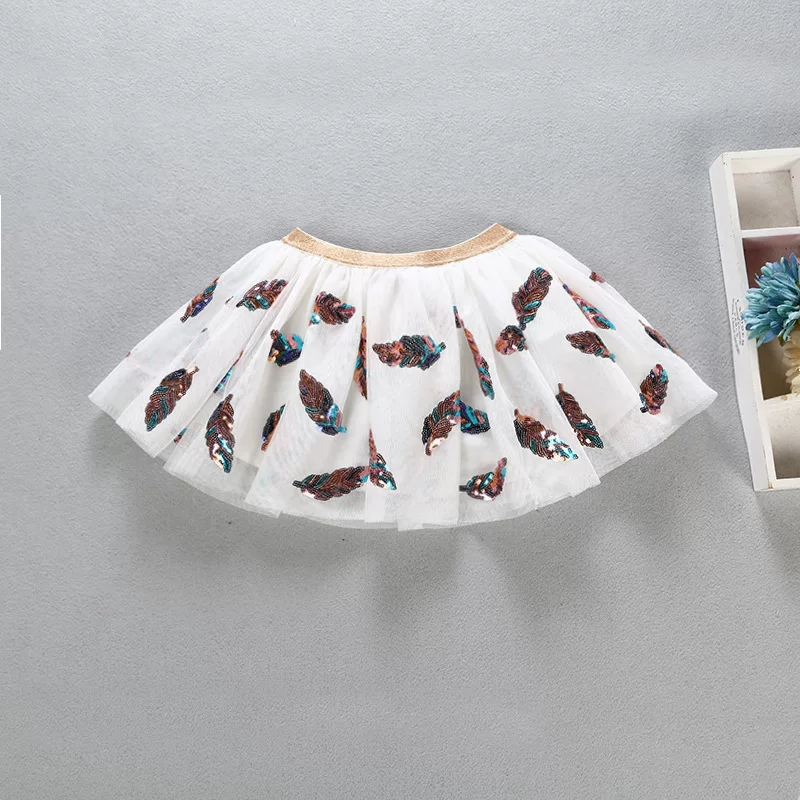 Брендовая летняя юбка, милая детская мини-юбка с вышивкой