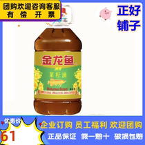 Golden Dragon Fish Mellow Rapeseed Oil 5L Large Barrel Loaded Pure Aroma 2 Barrels Quality Vegetable Oil Home Health Nutrition