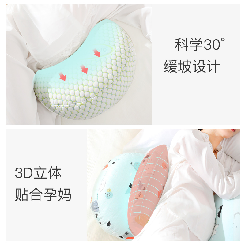 乐孕护腰托腹h型四季天u孕孕妇枕 乐孕护腰枕