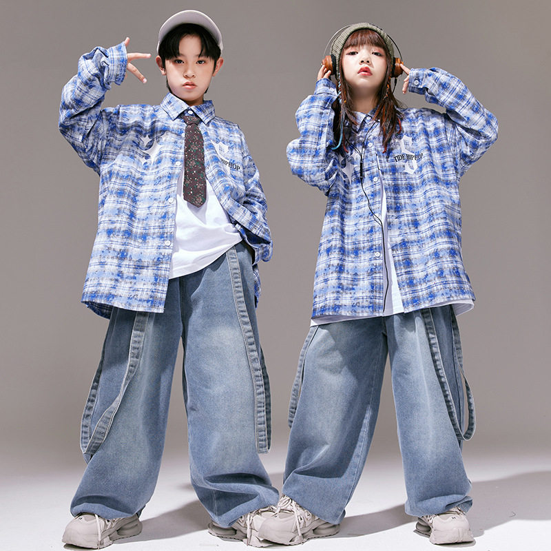 嘻哈童装潮牌街舞儿童潮服男童hiphop卫衣牛仔裤套装女童演出服秋,淘宝优惠券,粉丝福利购,淘宝优惠卷