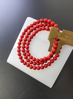 天然保真正品朱砂6MM红砂手链女款多圈手串饰品礼物送闺蜜生日