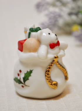 出口陶瓷圣诞小熊礼物调味罐礼品