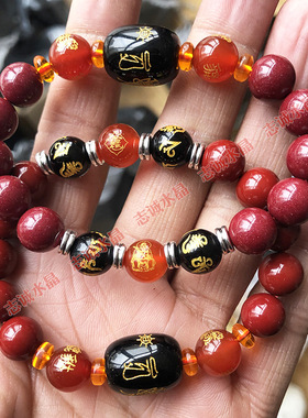 新款2025乙巳蛇年值太sui吴遂大将军天然红玛瑙貔貅手链男女手串