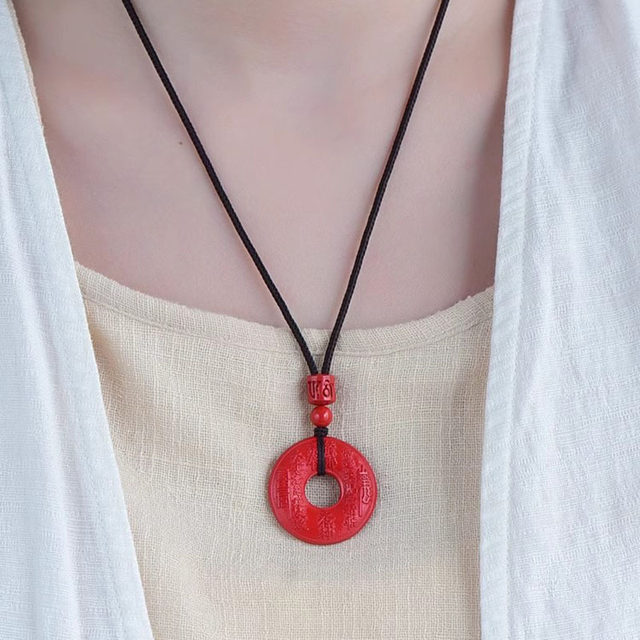 Original mine emperor sand mountain ghost money pendant natural cinnabar gossip copper coin necklace coin men and women keychain pendant